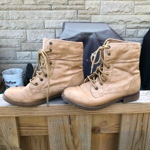 Caramel Brown Combat Boots